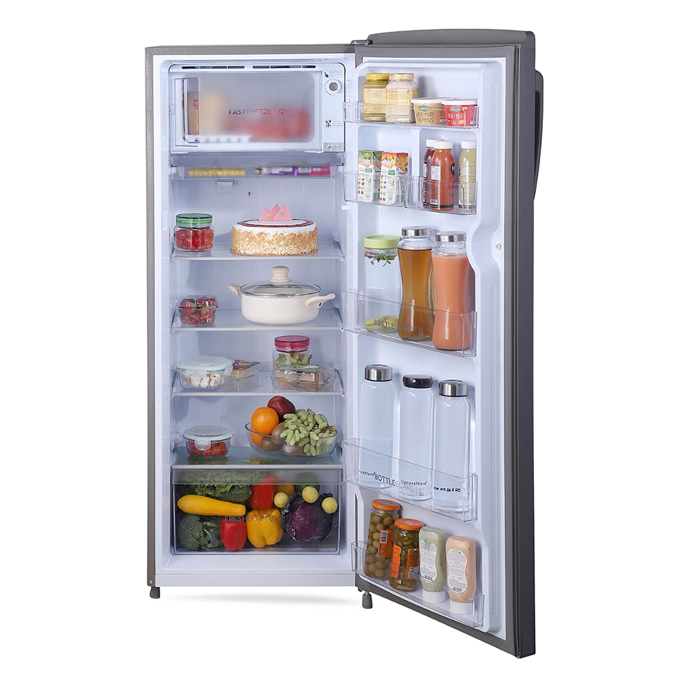 Haier 235L 2 Star I Direct Cool Single Door Refrigerator with Toughened Glass Shelf comes in stylish red Peony Finish HRD-2562CRP-N